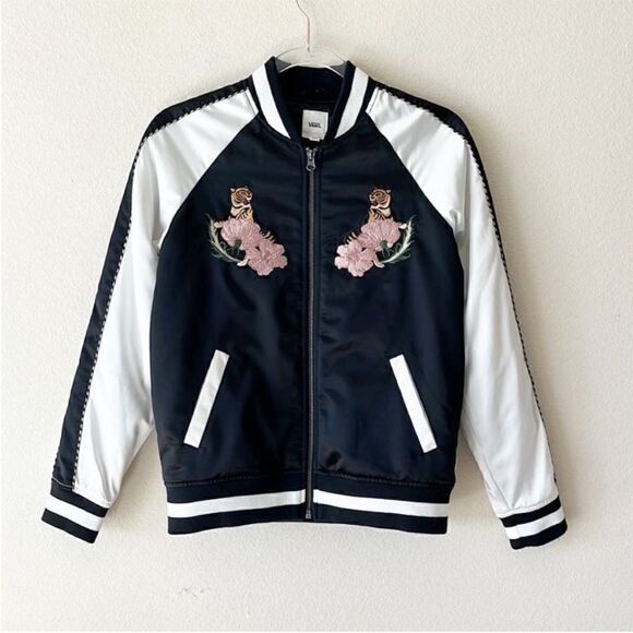 Vans California Embroidered Tiger Palm Tree Satin Jacket - Picture 5 of 12